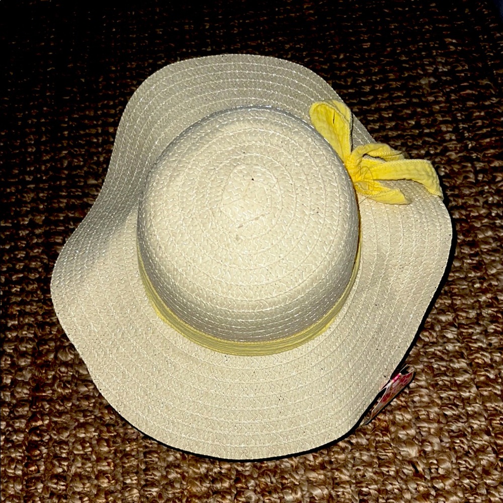 btween Cream and Yellow Kids Sun Hat